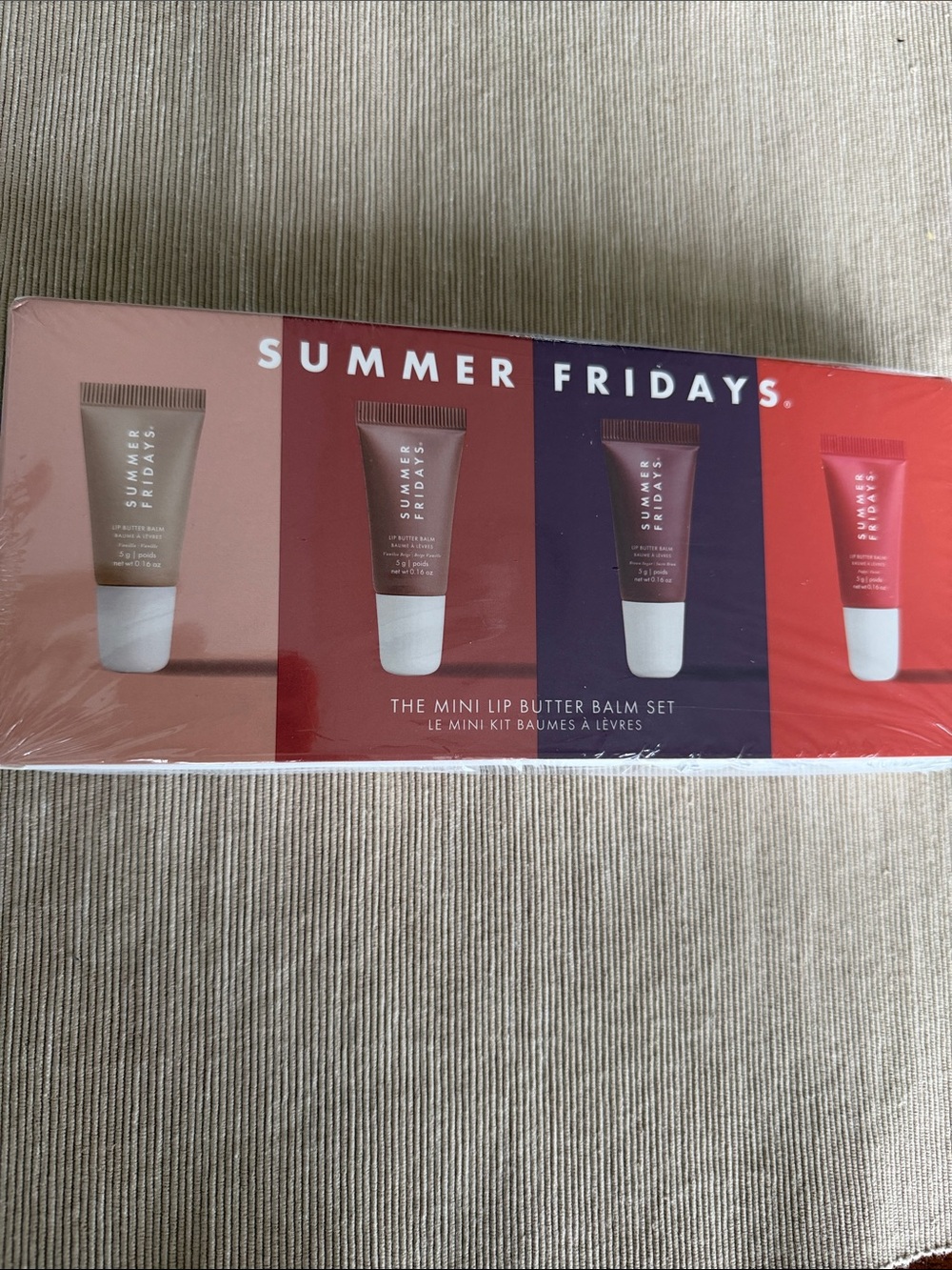 Summer Fridays Mini Lip Butter Balm Set - Pink, Red, Mauve & Nude Tubes